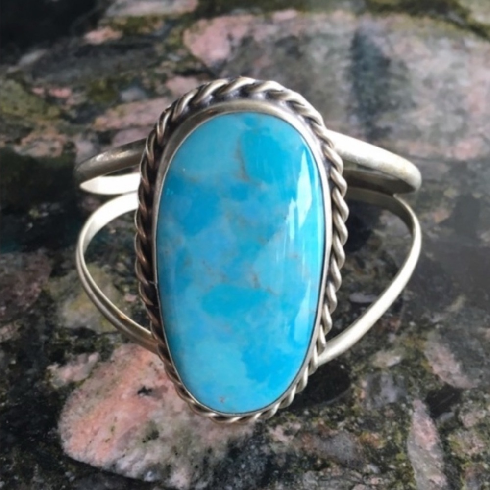 🪶STERLING🪶LARIMAR CUFF BRACELET